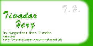 tivadar herz business card